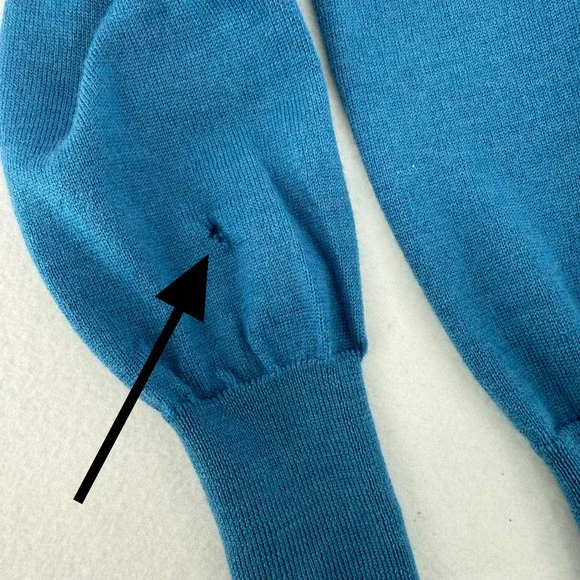 Peter Millar Quarter Zip Sweater Mens Large Blue Crown Soft Knit Pullover READ - Picture 8 of 9